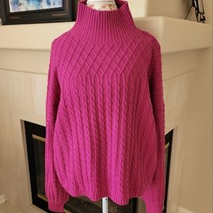XL NWT pinkish red mock turtleneck sweater